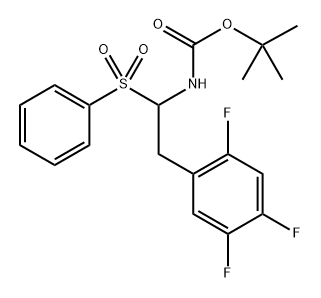 1,1-Dimethylethyl N-[1-(phenylsulfonyl)-2-(2,4,5-trifluorophenyl)ethyl] carbamate Struktur