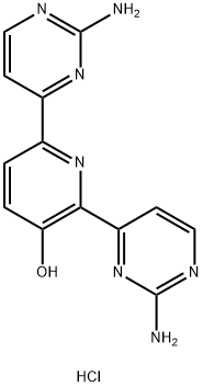 3-Pyridinol, 2,6-bis(2-amino-4-pyrimidinyl)-, hydrochloride (1:3) Struktur