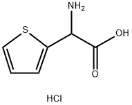 2-Thiopheneacetic acid, α-amino-, hydrochloride (1:1) Struktur