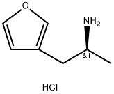 3-Furanethanamine, α-methyl-, hydrochloride (1:1), (αS)- Struktur