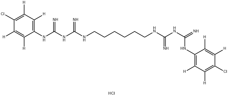 Chlorhexidine-d8 HCl Struktur