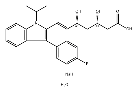 Fluvastatin sodium salt hydrate Struktur