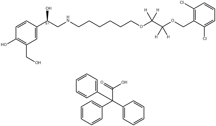 Vilanterol Impurity 22(Vilanterol-d4 Triphenylacetate) Struktur