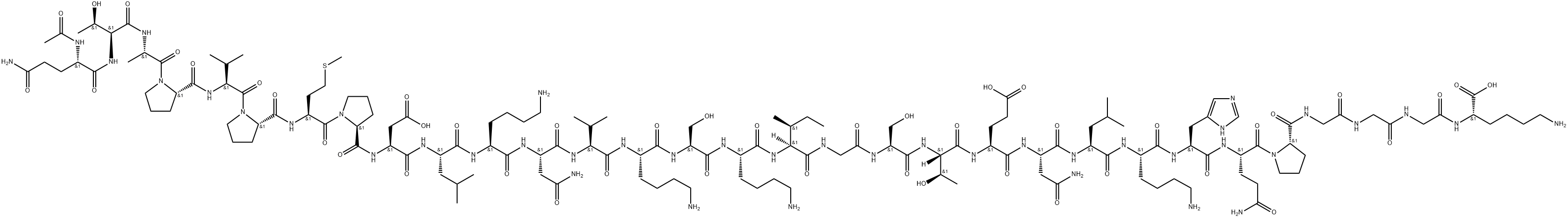 Acetyl-Tau Peptide (244-274) (Repeat 1 Domain) Struktur