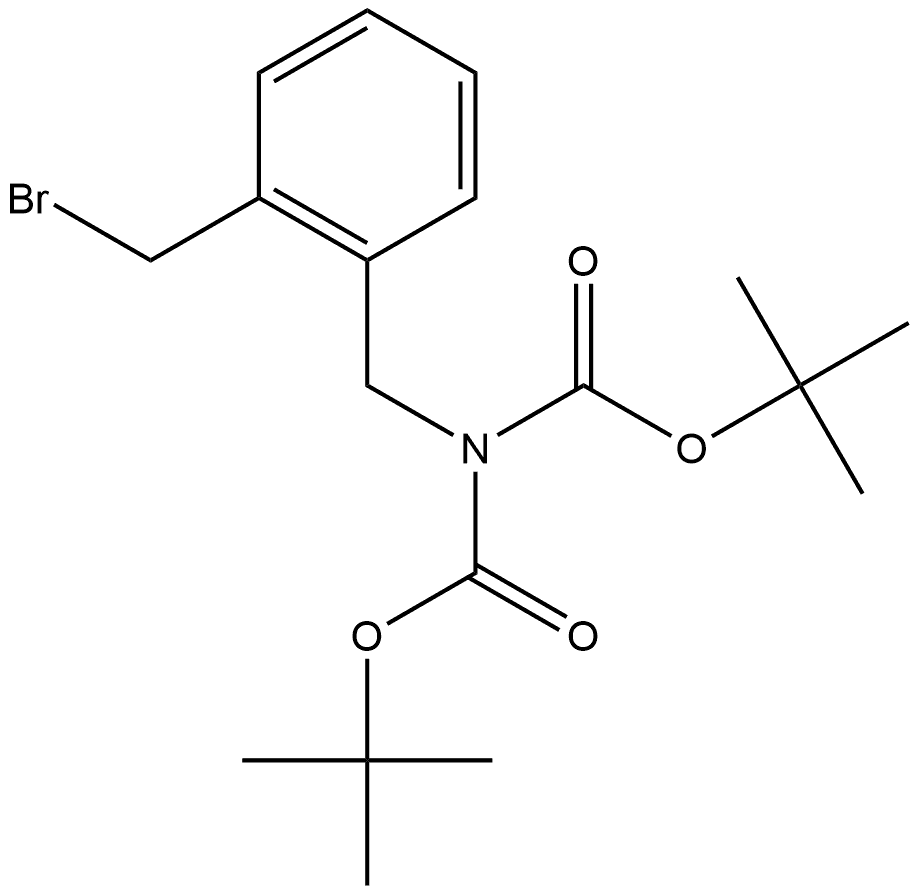 Imidodicarbonic acid, 2-[[2-(bromomethyl)phenyl]methyl]-, 1,3-bis(1,1-dimethylethyl) ester Struktur