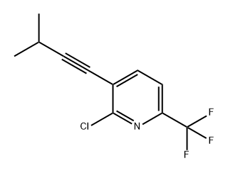 2-Chloro-3-(3-methyl-1-butyn-1-yl)-6-(trifluoromethyl)pyridine Struktur