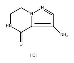 3-Amino-6,7-dihydropyrazolo[1,5-a]pyrazin-4(5H)-one hydrochloride Struktur