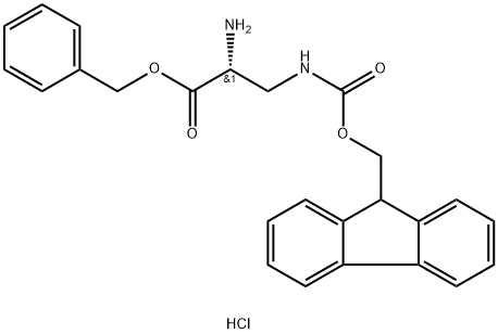 H-D-Dap(Fmoc)-OBzl.HCl Struktur