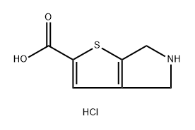 4H-Thieno[2,3-c]pyrrole-2-carboxylic acid, 5,6-dihydro-, hydrochloride (1:1) Struktur