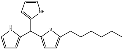 2,2'-((5-hexylthiophen-2-yl)methylene)bis(1H-pyrrole) Struktur