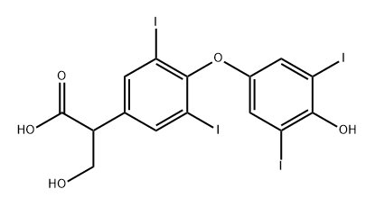 3-羥基-2-(4-(4-羥基-3,5-二碘苯氧基)-3,5-二碘苯基)丙酸 結(jié)構(gòu)式