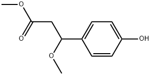 Benzenepropanoic acid, 4-hydroxy-β-methoxy-, methyl ester Struktur