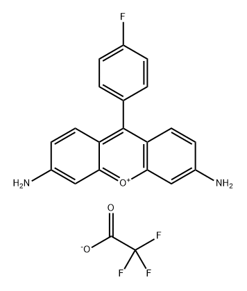 Xanthylium, 3,6-diamino-9-(4-fluorophenyl)-, 2,2,2-trifluoroacetate (1:1) Struktur