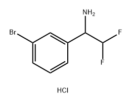 1-(3-bromophenyl)-2,2-difluoroethanamine HCl Struktur