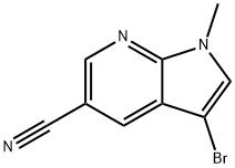 3-Bromo-1-methyl-1H-pyrrolo[2,3-b]pyridine-5-carbonitrile Struktur