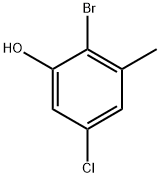 2-Bromo-5-chloro-3-methyl-phenol Struktur