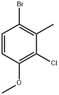 1-Bromo-3-chloro-4-methoxy-2-methylbenzene Struktur