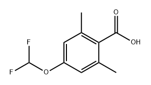 4-(Difluoromethoxy)-2,6-dimethylbenzoic acid Struktur