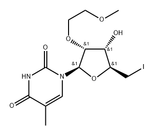 5'-Deoxy-5'-iodo-2'-O-(2-methoxyethyl)-5-methyluridine Struktur