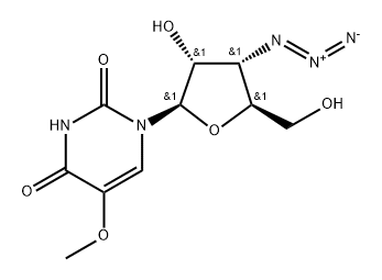 3'-Azido-3'-deoxy-5-methoxyuridine Struktur