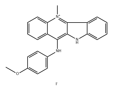 10H-Quindolinium, 11-[(4-methoxyphenyl)amino]-5-methyl-, iodide (1:1) Struktur