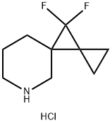 6-Azadispiro[2.0.5.1]decane, 10,10-difluoro-, hydrochloride (1:1) Struktur