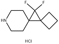 11,11-difluoro-8-azadispiro[3.0.5^{5}.1^{4}]undecane hydrochloride Struktur