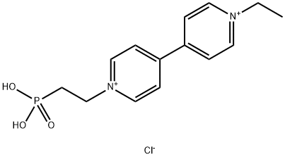 2-[4-(1-ethylpyridin-1-ium-4-yl)pyridin-1-ium-1-yl]ethylphosphonic Struktur