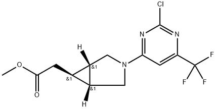 INDEX NAME NOT YET ASSIGNED|2-(REL-(1R,5S,6S)-3-(2-氯-6-(三氟甲基)嘧啶-4-基)-3-氮雜雙環(huán)[3.1.0]己-6-基)乙酸甲酯