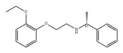 Benzenemethanamine, N-[2-(2-ethoxyphenoxy)ethyl]-α-methyl-, (αR)- Struktur