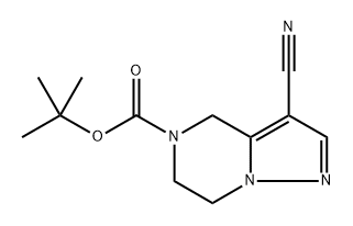 tert-butyl 3-cyano-6,7-dihydropyrazolo[1,5-a]pyrazine-5(4H)-carboxylate Struktur