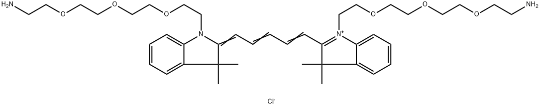 Bis-(N,N'-amine-PEG3)-Cy5 Struktur