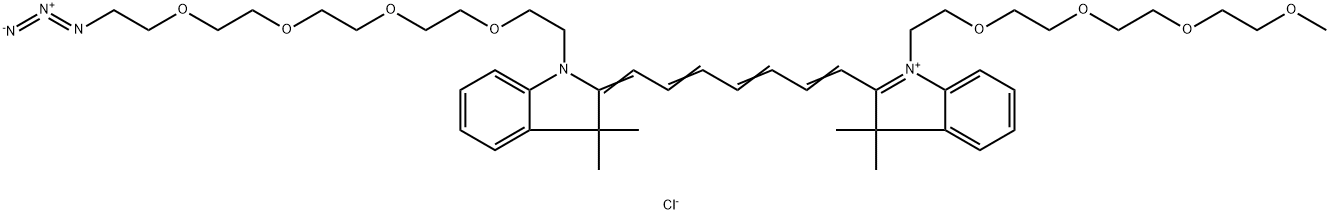 N-(m-PEG4)-N'-(azide-PEG4)-Cy7 Struktur