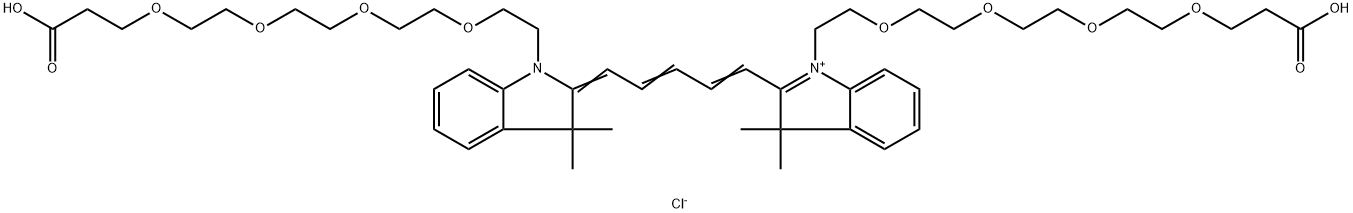 Bis-(N,N'-carboxyl-PEG4)-Cy5 Struktur