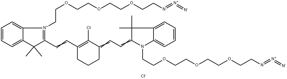 N,N'-bis-(azide-PEG3)-chlorocyclohexenyl Cy7 Struktur