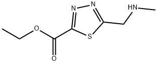 Ethyl 5-(methylamino)methyl-1,3,4-thiadiazole-2-carboxylate Struktur