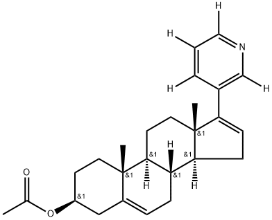 Androsta-5,16-dien-3-ol, 17-(3-pyridinyl-2,4,5,6-d4)-, 3-acetate, (3β)- Struktur