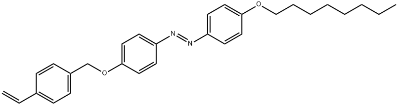 1-[4-[(4-ethenylphenyl)methoxy]phenyl]-2-[4-(octyloxy)phenyl] diazene Struktur