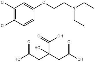 Ethanamine, 2-(3,4-dichlorophenoxy)-N,N-diethyl-, 2-hydroxy-1,2,3-propanetricarboxylate (1:1) Struktur