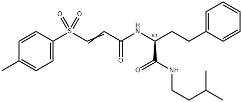 Benzenebutanamide, N-(3-methylbutyl)-α-[[3-[(4-methylphenyl)sulfonyl]-1-oxo-2-propen-1-yl]amino]-, (αS)- Struktur