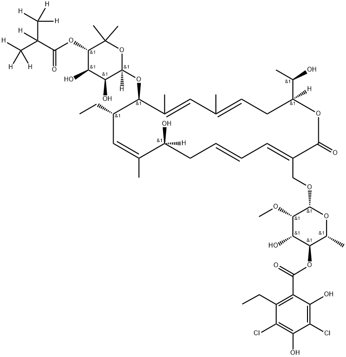 Fidaxomicin D7 Struktur