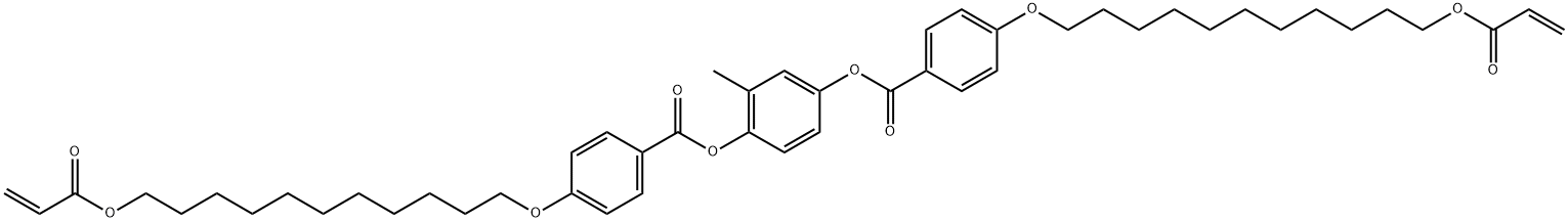 1,4-Bis[4-(11-acryloyloxyundecyloxy)benzoyloxy]-2-methylbenzene Struktur