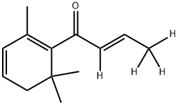 2-Buten-1-one-2,4,4,4-d4, 1-(2,6,6-trimethyl-1,3-cyclohexadien-1-yl)-, (2E)- (9CI) Struktur