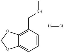 1,3-Benzodioxole-4-methanamine, N-methyl-, hydrochloride (1:1) Struktur