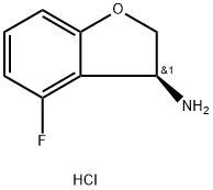 (S)-4-fluoro-2,3-dihydrobenzofuran-3-amine hydrochloride Struktur