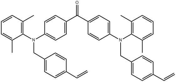 bis[4-[(2,6-dimethylphenyl)[(4-ethenylphenyl)methyl]amino]phenyl] methanone Struktur