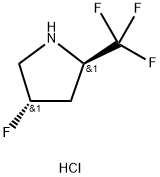 (2R,4S)-4-fluoro-2-(trifluoromethyl)pyrrolidine hydrochloride Struktur