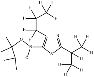 [4-(n-Propyl)-2-(iso-propyl)-d14]-thiazole-5-boronic acid pinacol ester Struktur