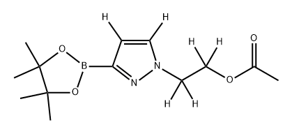 1-(2-Acetoxy)(ethylpyrazole-d6)-3-boronic acid pinacol ester Struktur