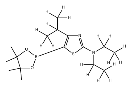 [2-Diethylamino-4-(iso-propyl)-d17]-thiazole-5-boronic acid pinacol ester Struktur